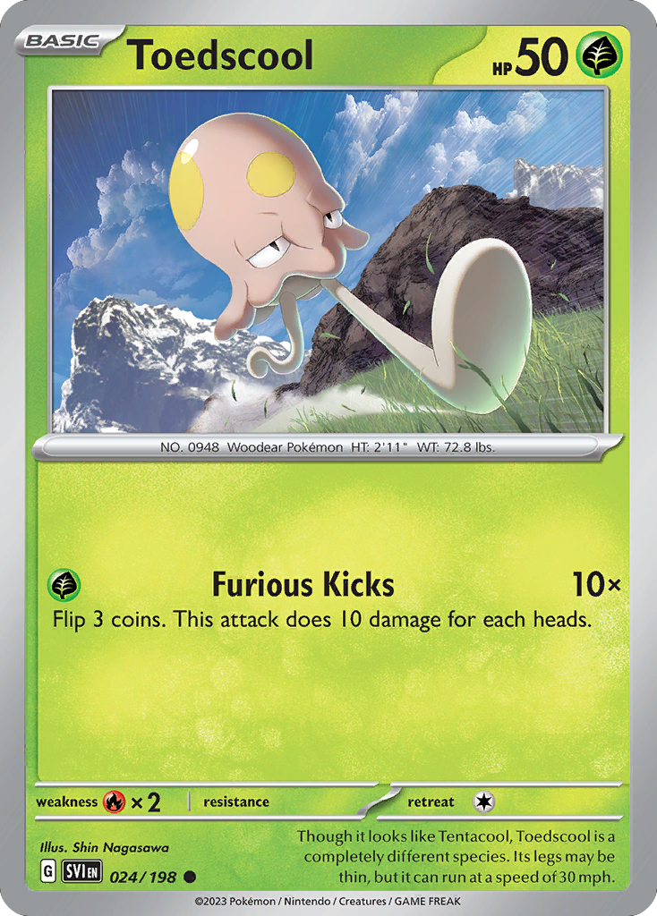 Toedscool - 24/198 - Normal - NM - Common - Scarlet & Violet