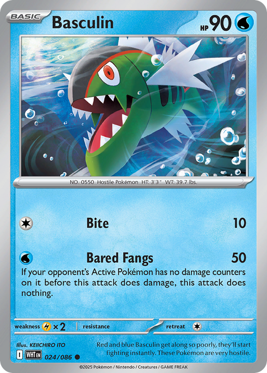 Basculin - 24/86 - Reverse Holofoil - NM - Common - White Flare