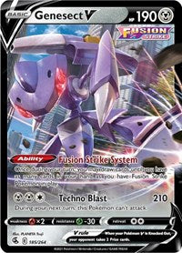 Genesect V - 185/284 - Holofoil - NM - Ultra Rare - SWSH08: Fusion Strike