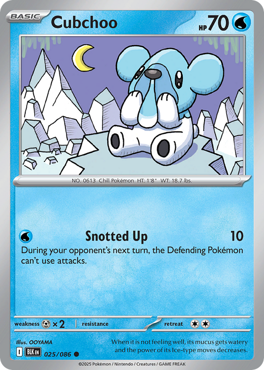 Cubchoo - 25/86 - Normal - NM - Common - Black Bolt