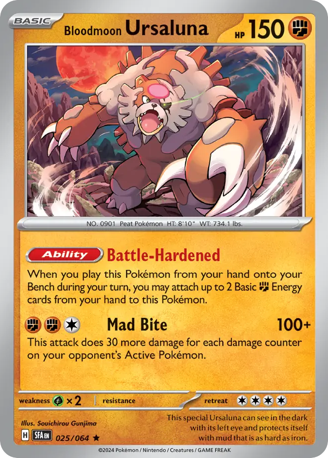 Bloodmoon Ursaluna - 25/64 - Holofoil - NM - Rare - Shrouded Fable