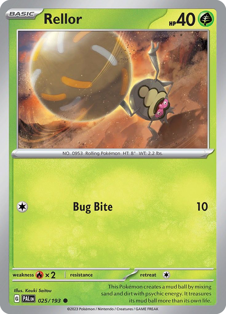 Rellor - 25/193 - Reverse Holofoil - NM - Common - Paldea Evolved