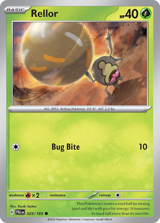 Rellor - 25/193 - Reverse Holofoil - NM - Common - Paldea Evolved