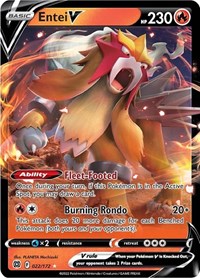 Entei V - 22/216 - Holofoil - NM - Ultra Rare - SWSH09: Brilliant Stars