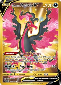 Galarian Moltres V Secret - 183/172 - Holofoil - NM - Secret Rare - Brilliant Stars
