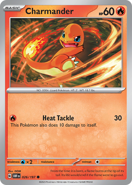 Charmander - 26/197 - Normal - NM - Common - Obsidian Flames