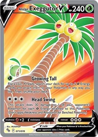 Alolan Exeggutor V Full Art - 71/78 - Holofoil - NM - Ultra Rare - Pokemon GO