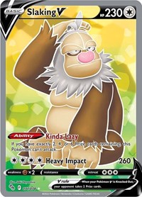 Slaking V Full Art - 77/78 - Holofoil - NM - Ultra Rare - Pokemon GO
