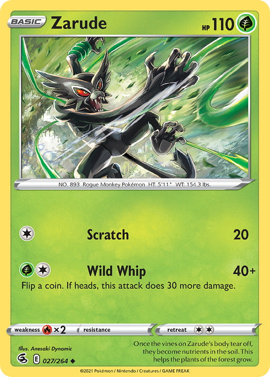 Zarude - 27/264 - Normal - NM - Uncommon - Fusion Strike