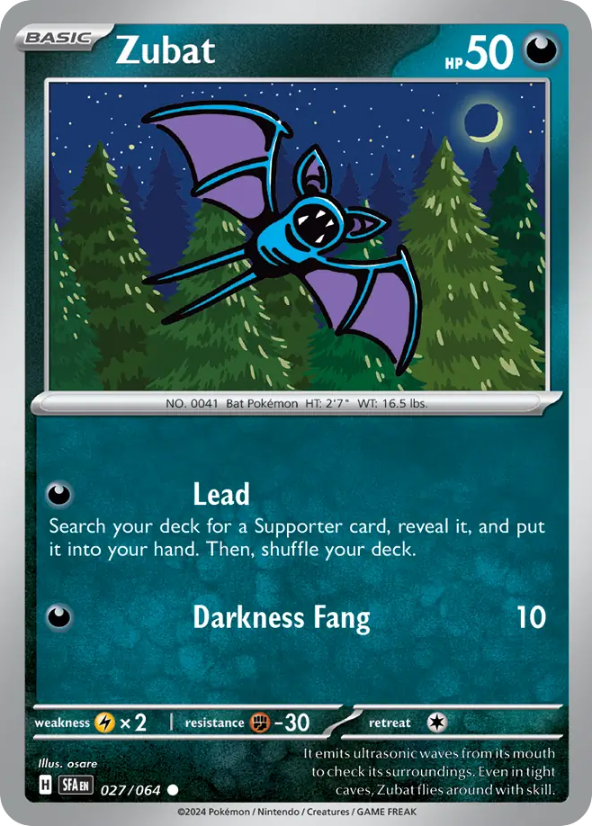 Zubat - 27/64 - Normal - NM - Common - Shrouded Fable