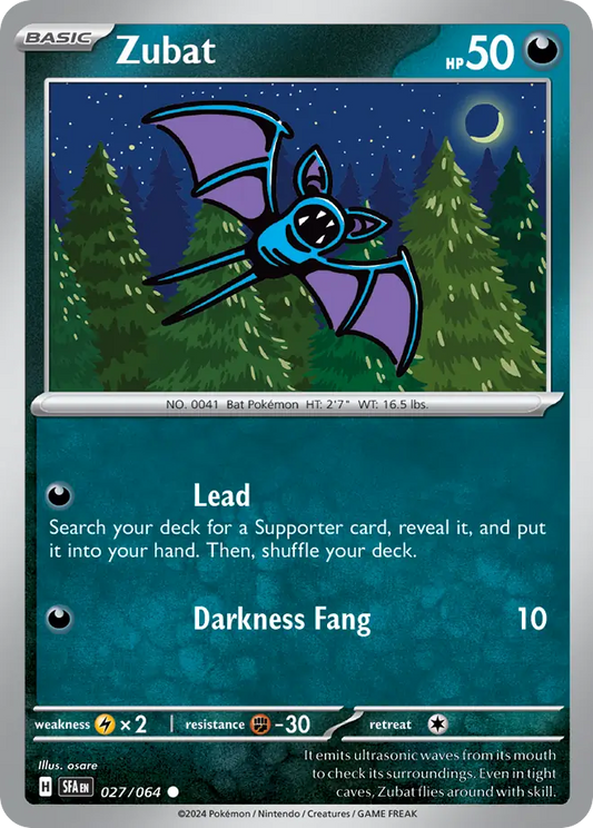 Zubat - 27/64 - Normal - NM - Common - Shrouded Fable