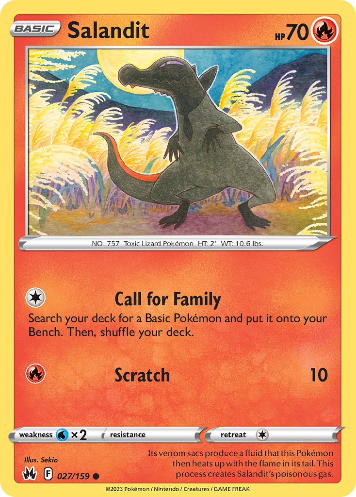 Salandit - 27/159 - Normal - NM - Common - Crown Zenith
