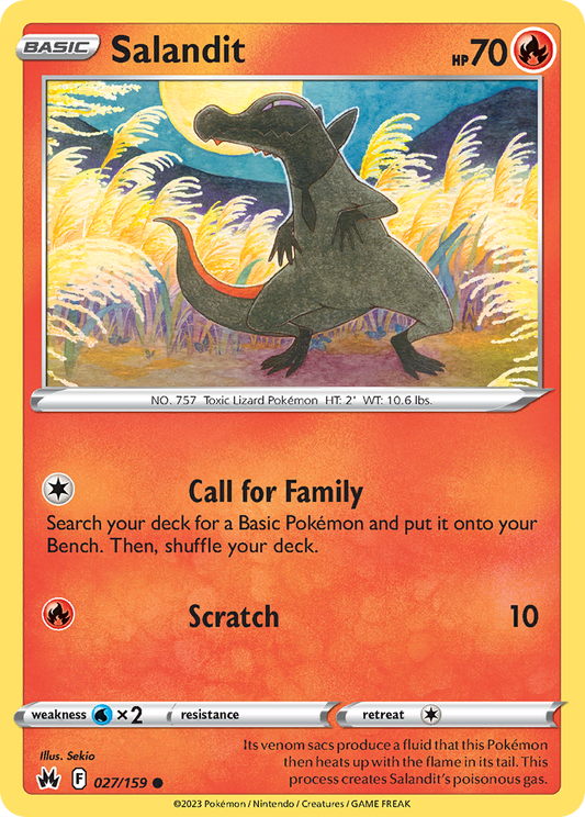 Salandit - 27/159 - Normal - NM - Common - Crown Zenith