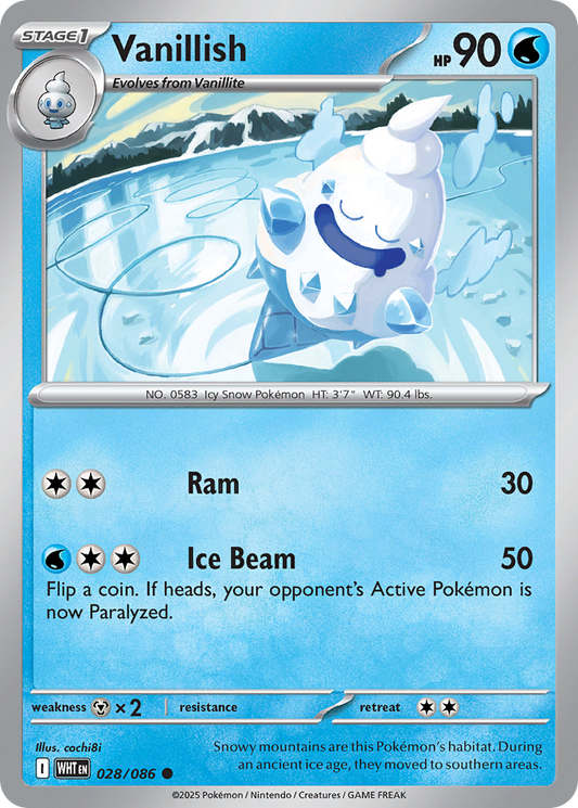 Vanillish - 28/86 - Reverse Holofoil - NM - Common - White Flare