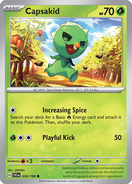 Capsakid - 28/198 - Normal - NM - Common - Scarlet & Violet