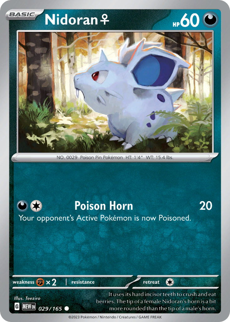 Nidoran ♀ - 29/165 - Normal - NM - Common - 151