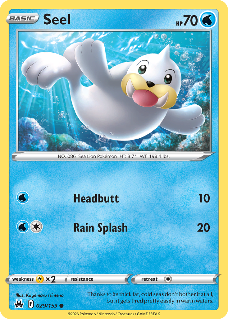 Seel - 29/159 - Normal - NM - Common - Crown Zenith