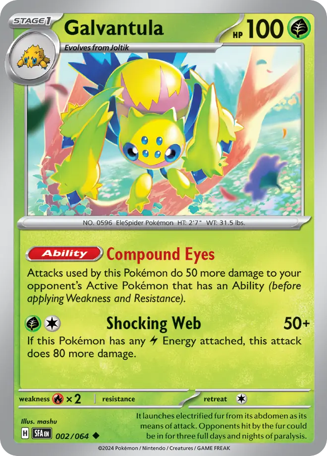 Galvantula - 2/64 - Reverse Holofoil - NM - Uncommon - Shrouded Fable