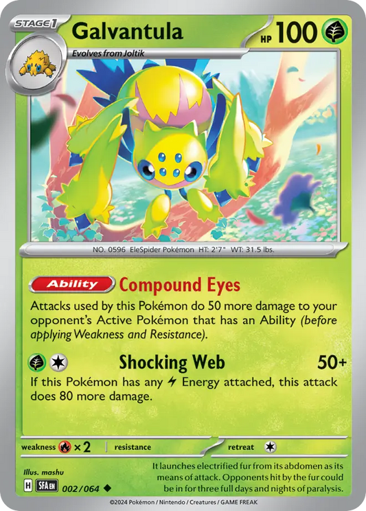 Galvantula - 2/64 - Reverse Holofoil - NM - Uncommon - Shrouded Fable