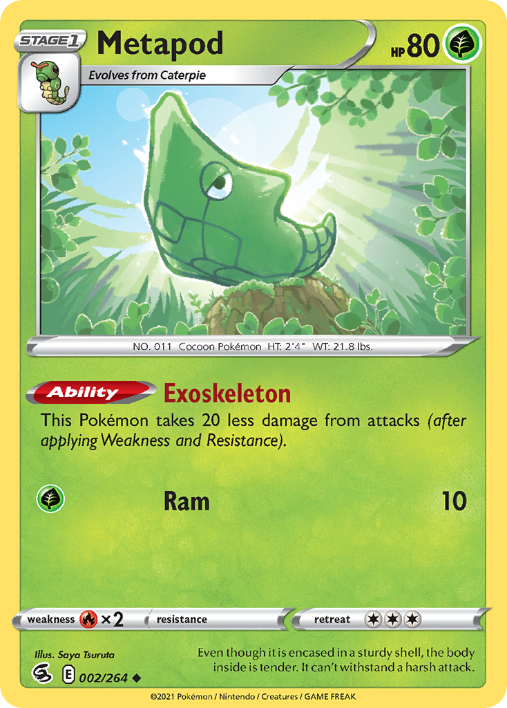 Metapod - 2/264 - Normal - NM - Uncommon - Fusion Strike