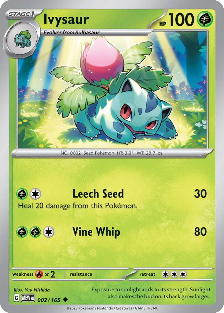 Ivysaur - 2/165 - Normal - NM - Uncommon - 151