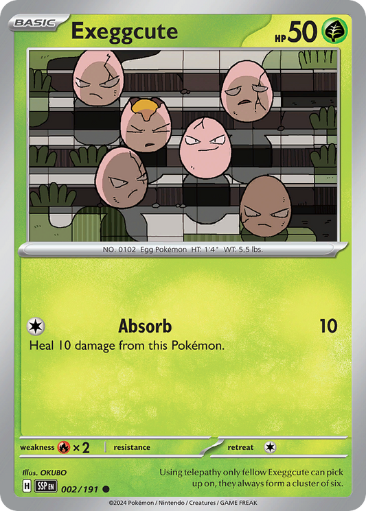 Exeggcute - 2/191 - Normal - NM - Common - Surging Sparks