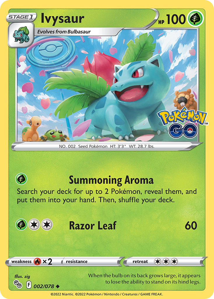 Ivysaur - 2/78 - Normal - NM - Uncommon - Pokémon GO