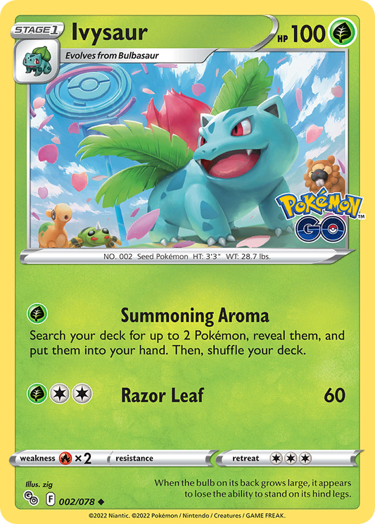 Ivysaur - 2/78 - Normal - NM - Uncommon - Pokémon GO