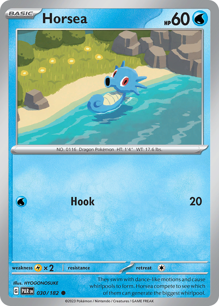Horsea - 30/182 - Normal - NM - Common - Paradox Rift