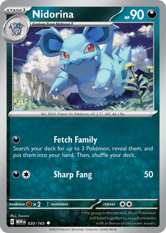 Nidorina - 30/165 - Normal - NM - Uncommon - 151