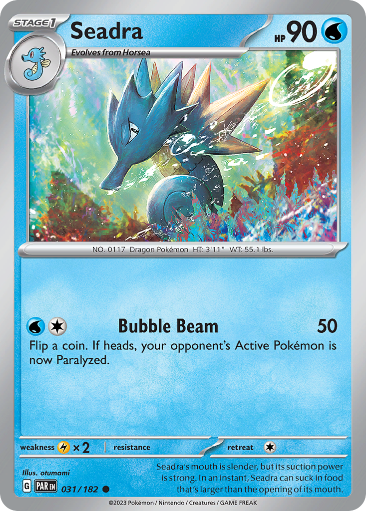 Seadra - 31/182 - Reverse Holofoil - NM - Common - Paradox Rift