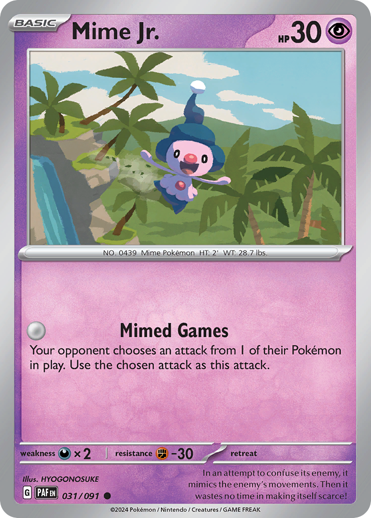 Mime Jr. - 31/91 - Reverse Holofoil - NM - Common - Paldean Fates
