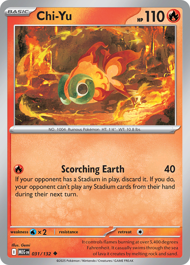 Chi-Yu - 31/132 - Reverse Holofoil - NM - Uncommon - Mega Evolution