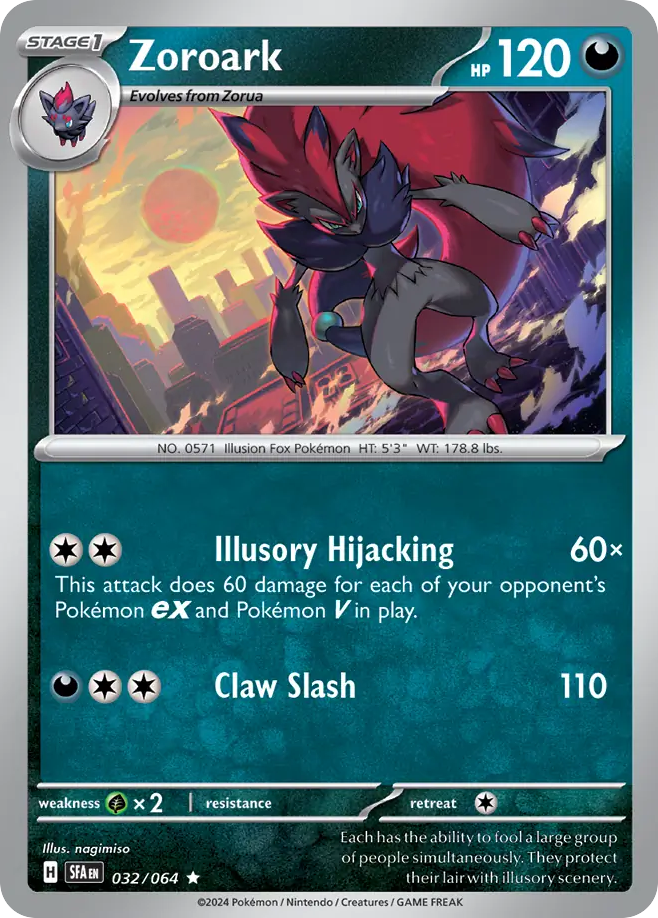 Zoroark - 32/64 - Holofoil - NM - Rare - Shrouded Fable
