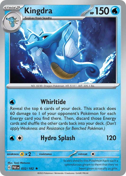 Kingdra - 32/182 - Holofoil - NM - Rare - Paradox Rift
