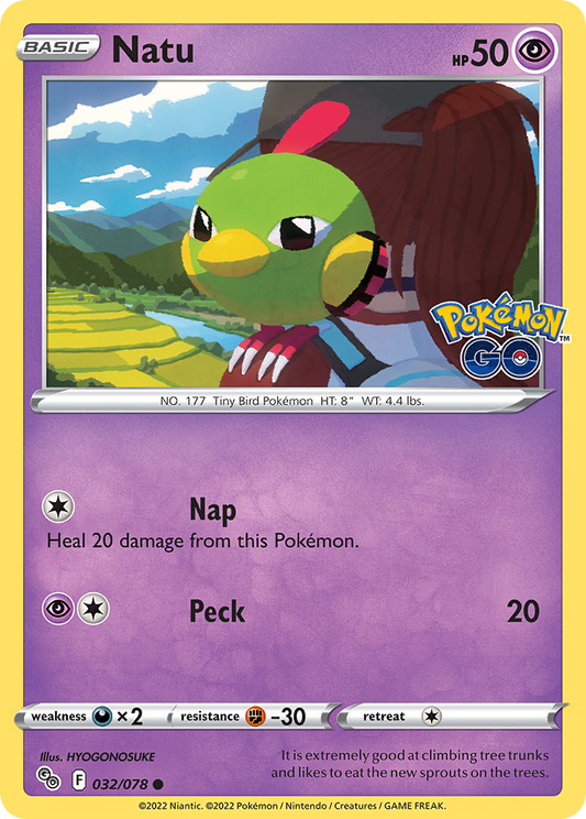 Natu - 32/78 - Normal - NM - Common - Pokémon GO