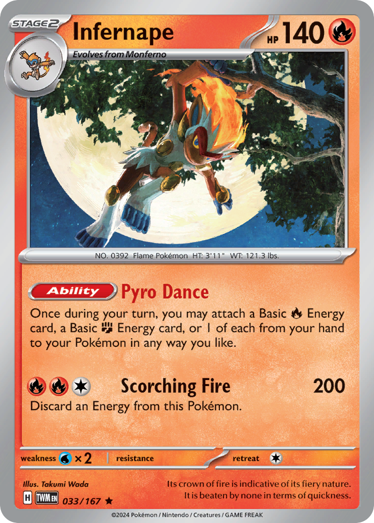 Infernape - 33/167 - Holofoil - NM - Rare - Twilight Masquerade