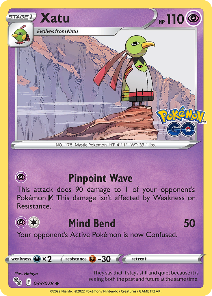 Xatu - 33/78 - Normal - NM - Uncommon - Pokémon GO