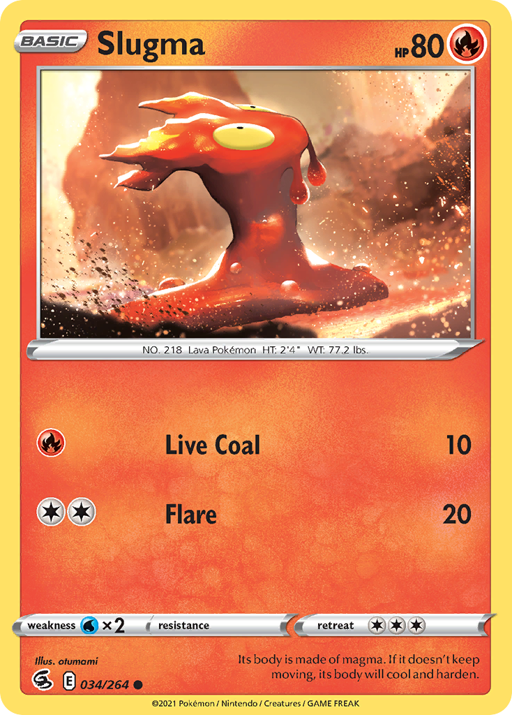 Slugma - 34/264 - Normal - NM - Common - Fusion Strike
