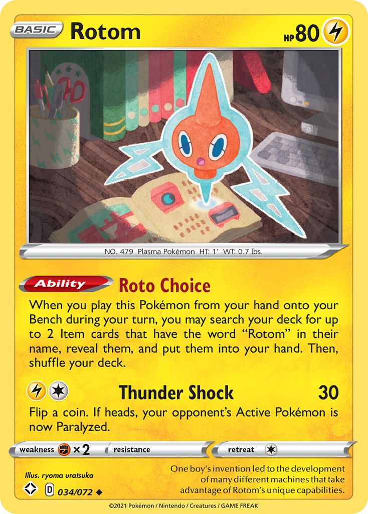 Rotom - 34/72 - Normal - NM - Uncommon - Shining Fates