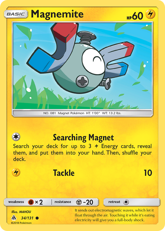Magnemite - 34/131 - Normal - NM - Common - Forbidden Light