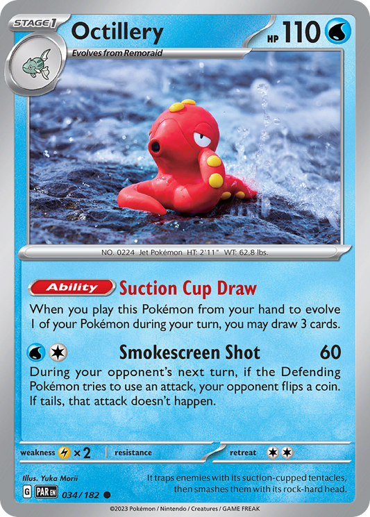 Octillery - 34/182 - Reverse Holofoil - NM - Common - Paradox Rift