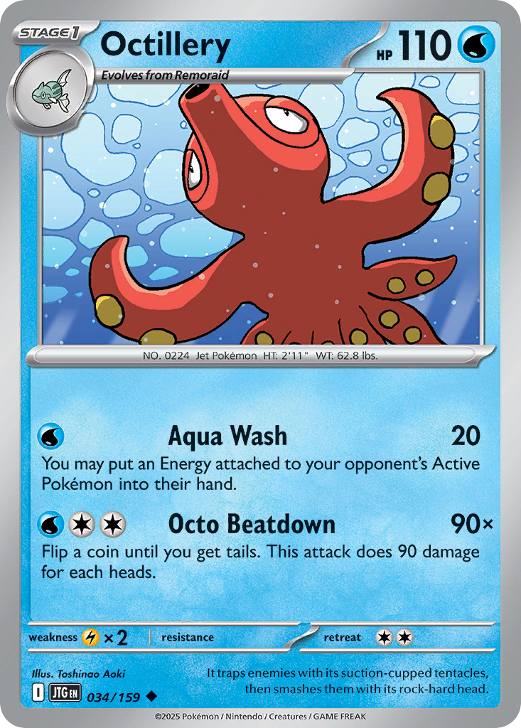 Octillery - 34/159 - Normal - NM - Uncommon - Journey Together