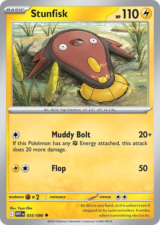 Stunfisk - 35/86 - Normal - NM - Uncommon - White Flare