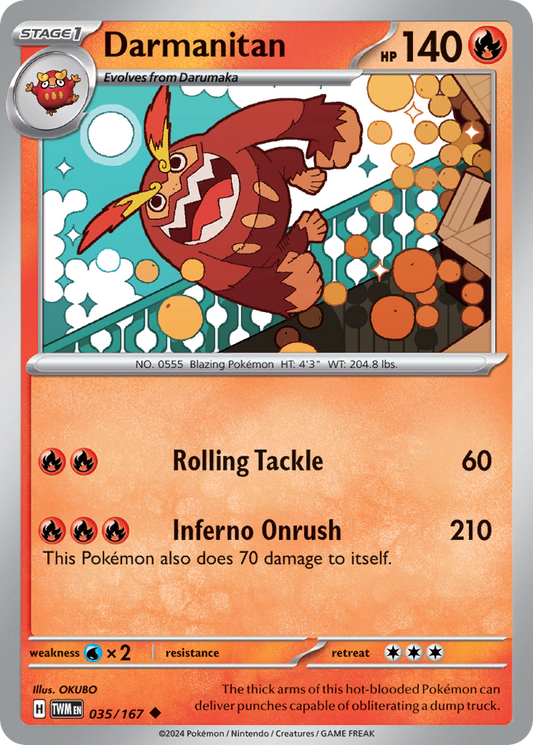 Darmanitan - 35/167 - Normal - NM - Uncommon - Twilight Masquerade