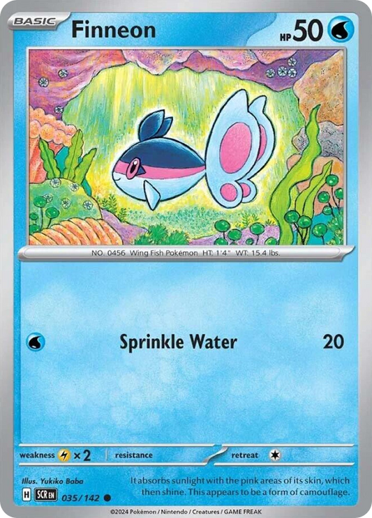 Finneon - 35/142 - Reverse Holofoil - NM - Common - Stellar Crown