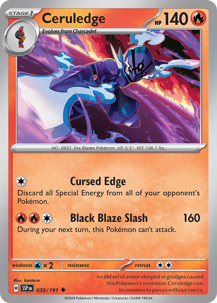 Ceruledge - 35/191 - Normal - NM - Uncommon - Surging Sparks
