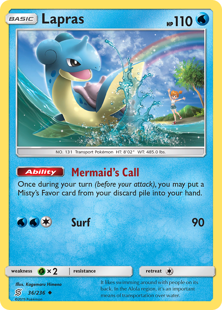 Lapras - 36/236 - Normal - NM - Uncommon - Unified Minds