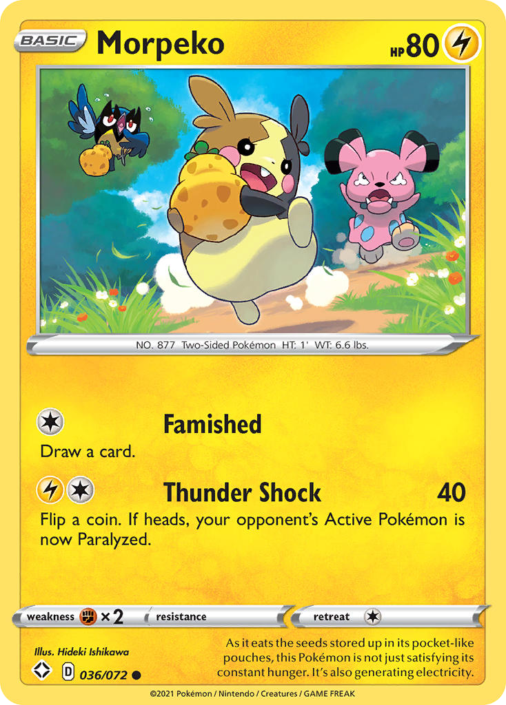 Morpeko - 36/72 - Normal - NM - Common - Shining Fates