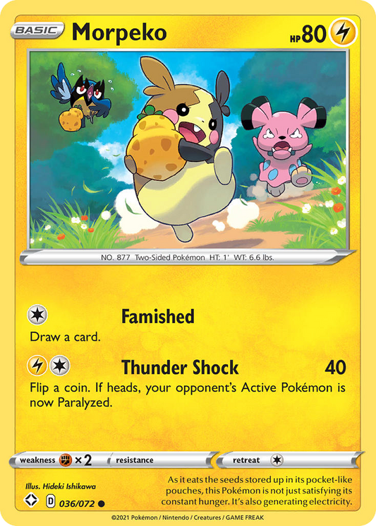 Morpeko - 36/72 - Normal - NM - Common - Shining Fates